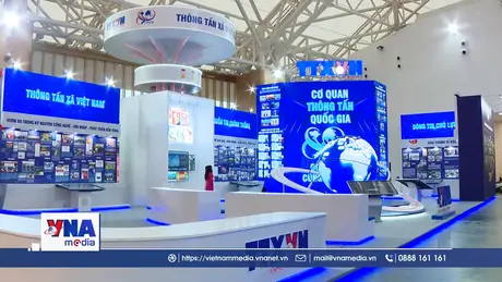 Ấn tượng gian trưng bày của TTXVN tại triển lãm thành tựu đất nước