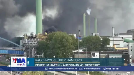 Nổ bình khí nén gây cháy lớn tại Hamburg
