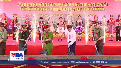 Bộ Công an khởi công xây dựng 2 trường nội trú liên cấp tại Lai Châu
