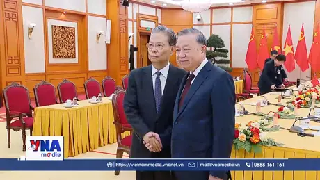 Tổng Bí thư Tô Lâm tiếp Ủy viên Trưởng nhân đại toàn quốc Trung Quốc