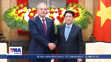 Chủ tịch nước Lương Cường tiếp Chủ tịch Hạ viện Belarus