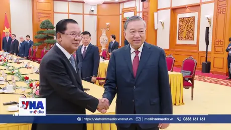 Tổng Bí thư Tô Lâm gặp Chủ tịch Đảng Nhân dân Campuchia