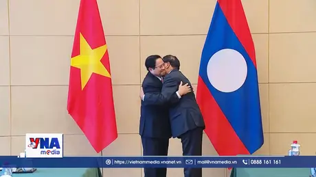 Thủ tướng Phạm Minh Chính hội kiến Tổng Bí thư, Chủ tịch nước Lào