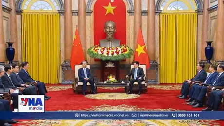 Chủ tịch nước tiếp Ủy viên trưởng Nhân đại toàn quốc Trung Quốc