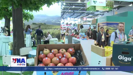 Trái cây Việt Nam thu hút khách quốc tế tại Hội chợ ở Hong Kong (Trung Quốc)