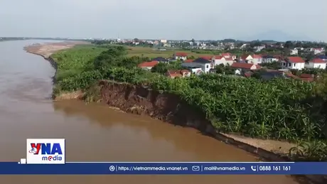 Tình hình sạt lở bờ hữu sông Thao ngày càng nghiêm trọng