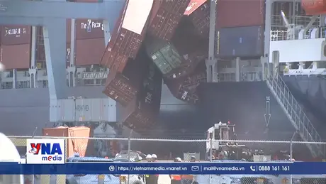 Tai nạn tàu biển khiến cảng lớn ở Mỹ phải đóng cửa