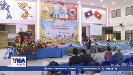 Trường Song ngữ Lào – Việt Nam Nguyễn Du khai giảng năm học 2025–2026