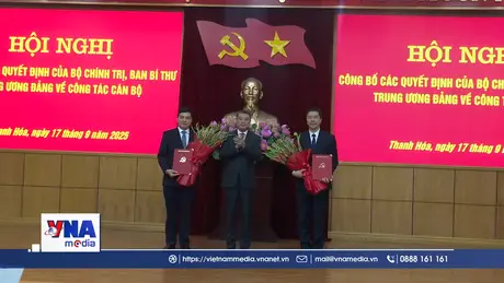 Công bố quyết định điều động, chỉ định 2 Phó Bí thư Tỉnh ủy Thanh Hóa