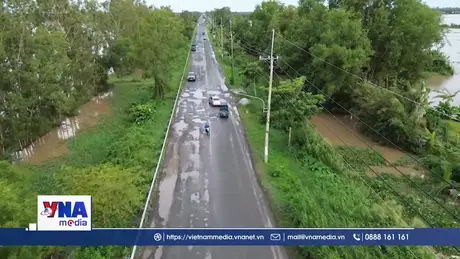 Quốc lộ 61, đoạn qua An Giang bị xuống cấp nghiêm trọng