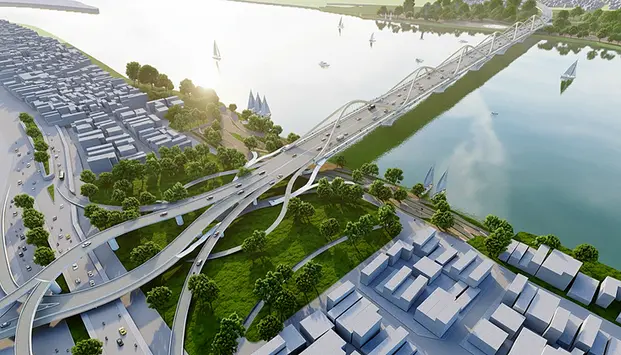 Hà Nội dự kiến đổi 4 khu đất cho nhà đầu tư làm cầu Trần Hưng Đạo