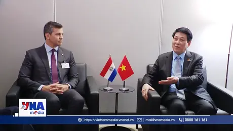 Chủ tịch nước Lương Cường gặp Tổng thống Paraguay