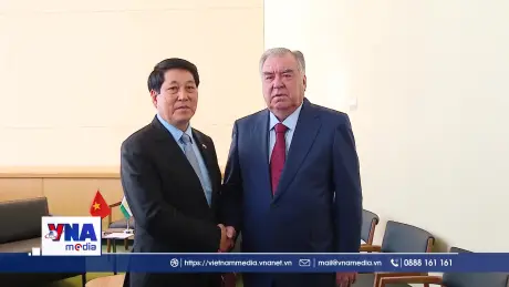 Chủ tịch nước Lương Cường gặp Tổng thống Tajikistan