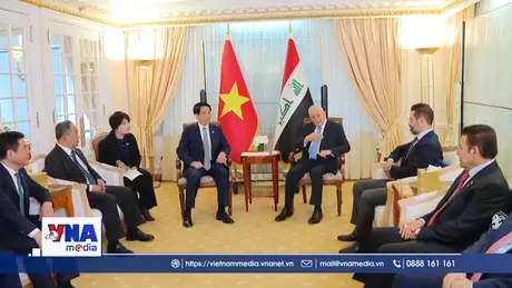 Chủ tịch nước Lương Cường gặp Tổng thống Iraq