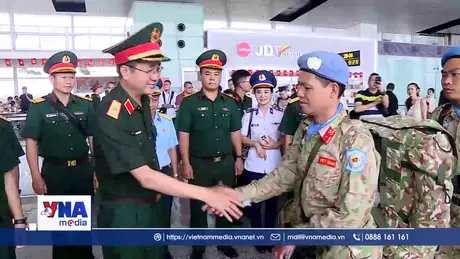 Đội Công binh số 4 lên đường thực hiện nhiệm vụ Gìn giữ hòa bình