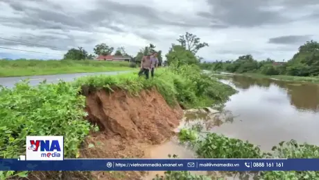 Người dân Quảng Trị lo lắng trước tình trạng sạt lở bờ sông Vĩnh Định