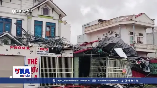 Giông lốc tại Hưng Yên khiến nhiều người thương vong
