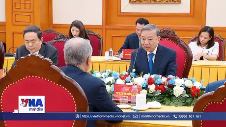 Tổng Bí thư Tô Lâm tiếp Chủ tịch Duma Quốc gia Nga