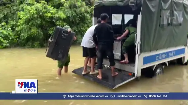 Lũ trên các sông lên cao tại Lào Cai 