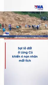 Sạt lở đất ở Lũng Cú khiến 4 nạn nhân mất tích