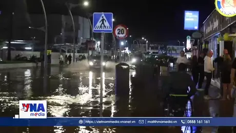 Bão Gabrielle gây ngập lụt nghiêm trọng tại Tây Ban Nha