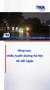 Sáng 1/10, nhiều tuyến đường Hà Nội đã rút nước