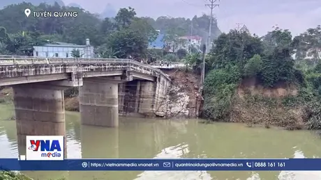 Sụt mố cầu Tát Luông, Tuyên Quang