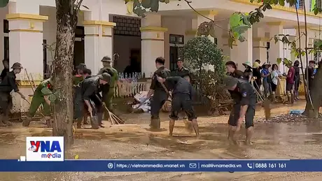 Trường học Lào Cai khẩn trưởng khắc phục hậu quả bão số 10