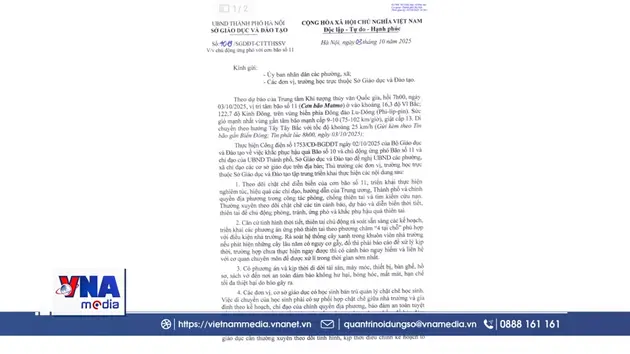 Các trường tại Hà Nội tổ chức dạy học linh hoạt ứng phó bão số 11