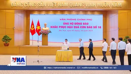 Văn phòng Chính phủ ủng hộ đồng bào bị thiệt hại do bão lũ