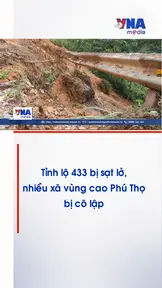 Tỉnh lộ 433 bị sạt lở, nhiều xã vùng cao Phú Thọ bị cô lập