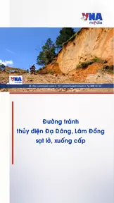 Đường tránh thủy điện Đạ Dâng, Lâm Đồng sạt lở, xuống cấp