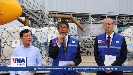 Tiếp nhận hàng viện trợ của Cơ quan hợp tác quốc tế Nhật Bản