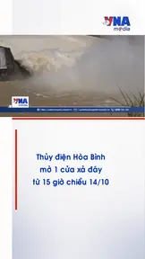 Thủy điện Hòa Bình mở 1 cửa xả đáy từ 15 giờ chiều 14/10