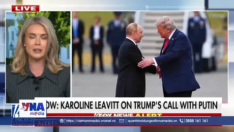Tổng thống Mỹ Donald Trump và Tổng thống Nga Vladimir Putin điện đàm