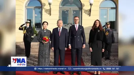 Lễ đón Tổng Bí thư Tô Lâm và Phu nhân thăm Phần Lan