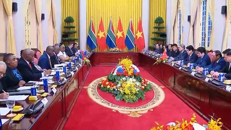 Chủ tịch nước Lương Cường hội đàm với Tổng thống Nam Phi