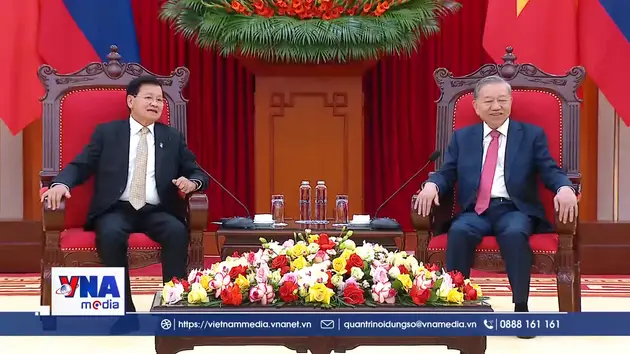 Tổng Bí thư Tô Lâm tiếp Tổng Bí thư, Chủ tịch nước Lào