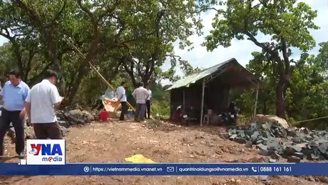 Xử lý công trường khai thác đá trái phép ở Phú Trung, Đồng Nai