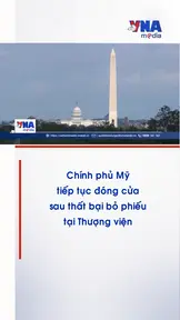 Chính phủ Mỹ tiếp tục đóng cửa sau thất bại bỏ phiếu tại Thượng viện