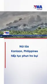 Núi lửa Kanlaon, Philippines tiếp tục phun tro bụi