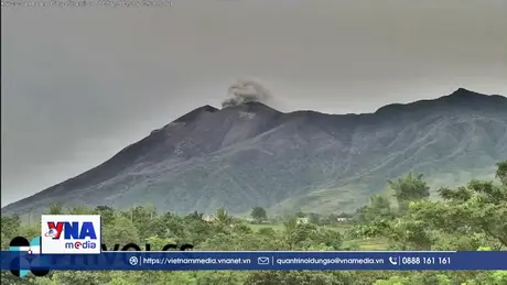 Núi lửa Kanlaon, Philippines tiếp tục phun tro bụi