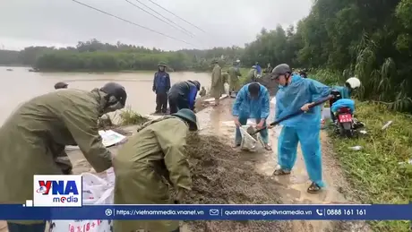 Nỗ lực gia cố sạt lở hồ chứa nước Nam Bình Thượng