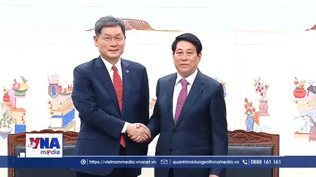 Chủ tịch nước Lương Cường tiếp Chủ tịch Quỹ giao lưu quốc tế Hàn Quốc