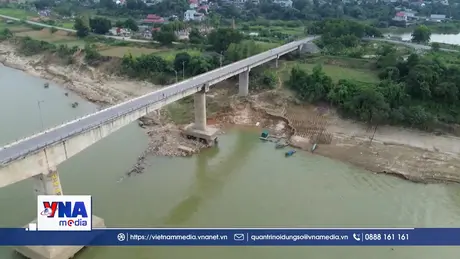 Phú Thọ cấm xe ô tô lưu thông qua cầu Sông Lô