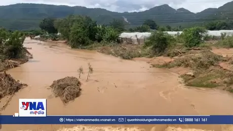 Kiểm tra hồ chứa nước bị vỡ trên núi tại Lâm Đồng