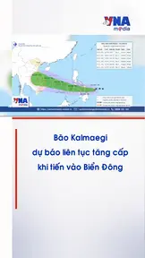  Bão Kalmaegi dự báo liên tục tăng cấp khi tiến vào Biển Đông