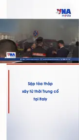 Sập tòa tháp xây từ thời Trung cổ tại Italy