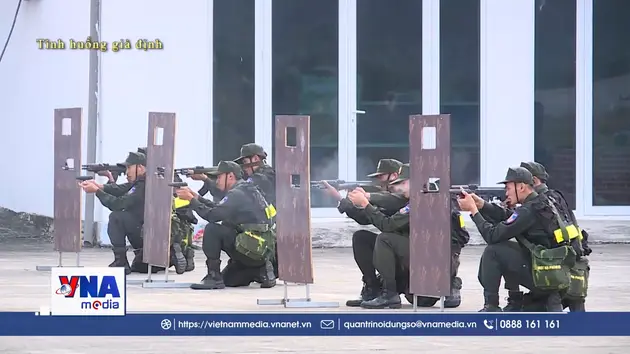 Điện Biên diễn tập xử lý tình huống khủng bố