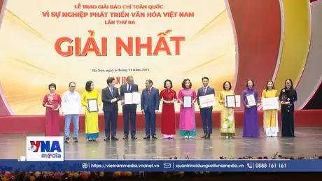 Trao giải báo chí toàn quốc vì sự nghiệp phát triển văn hóa